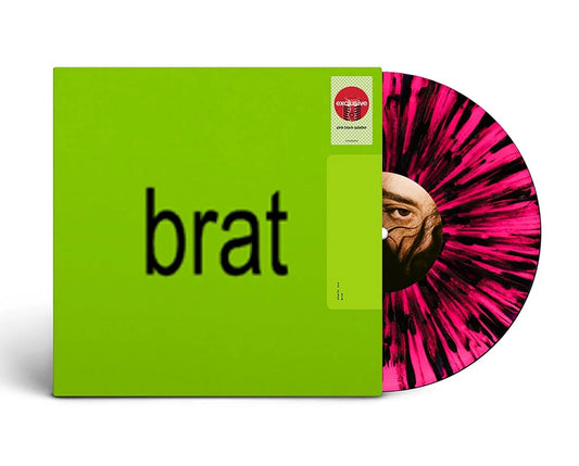 USED: Charli XCX - brat LP record (Target exclusive on pink/black splatter vinyl)