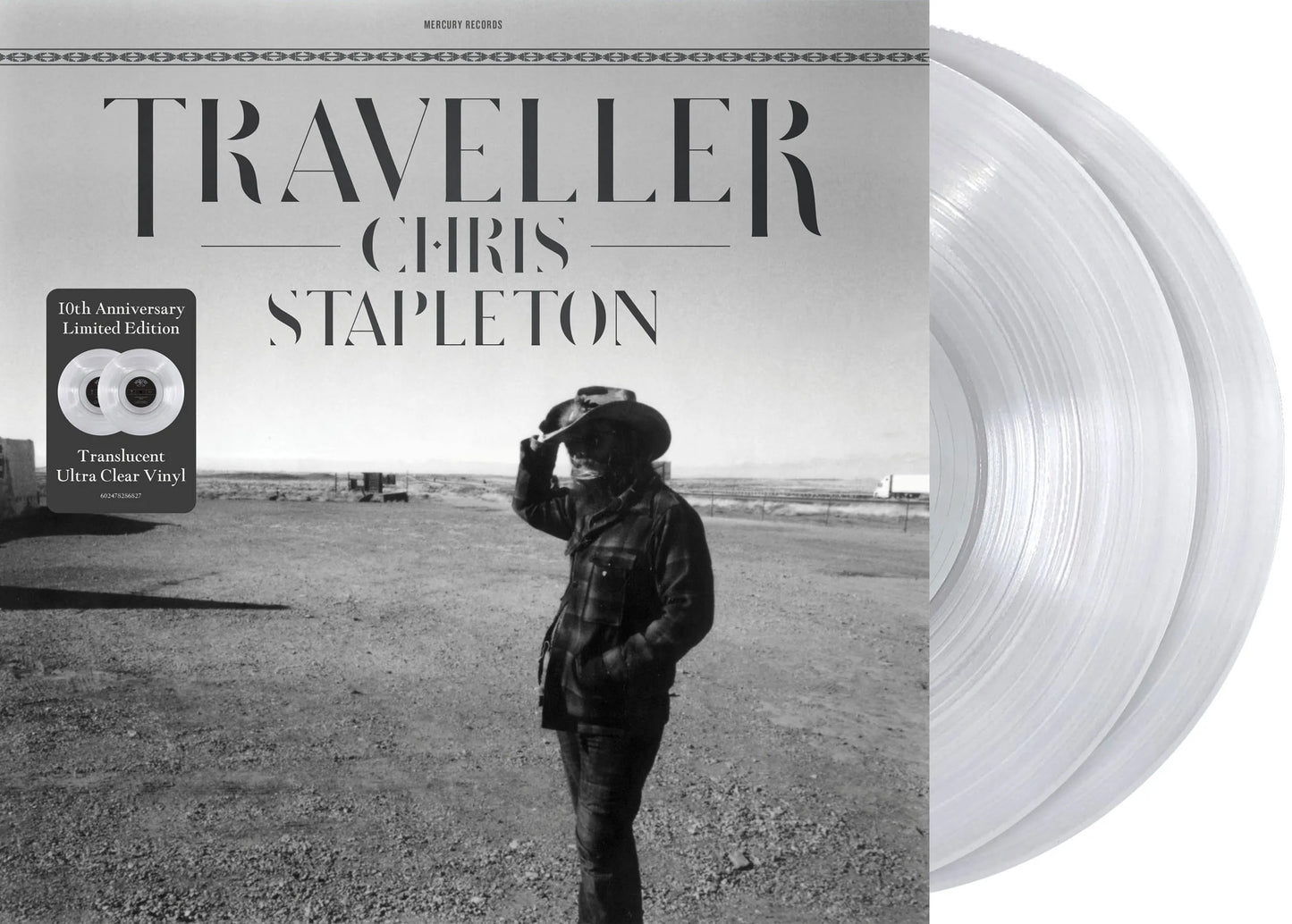 Chris Stapleton - Traveller LP record (10th anniversary edition on clear vinyl)