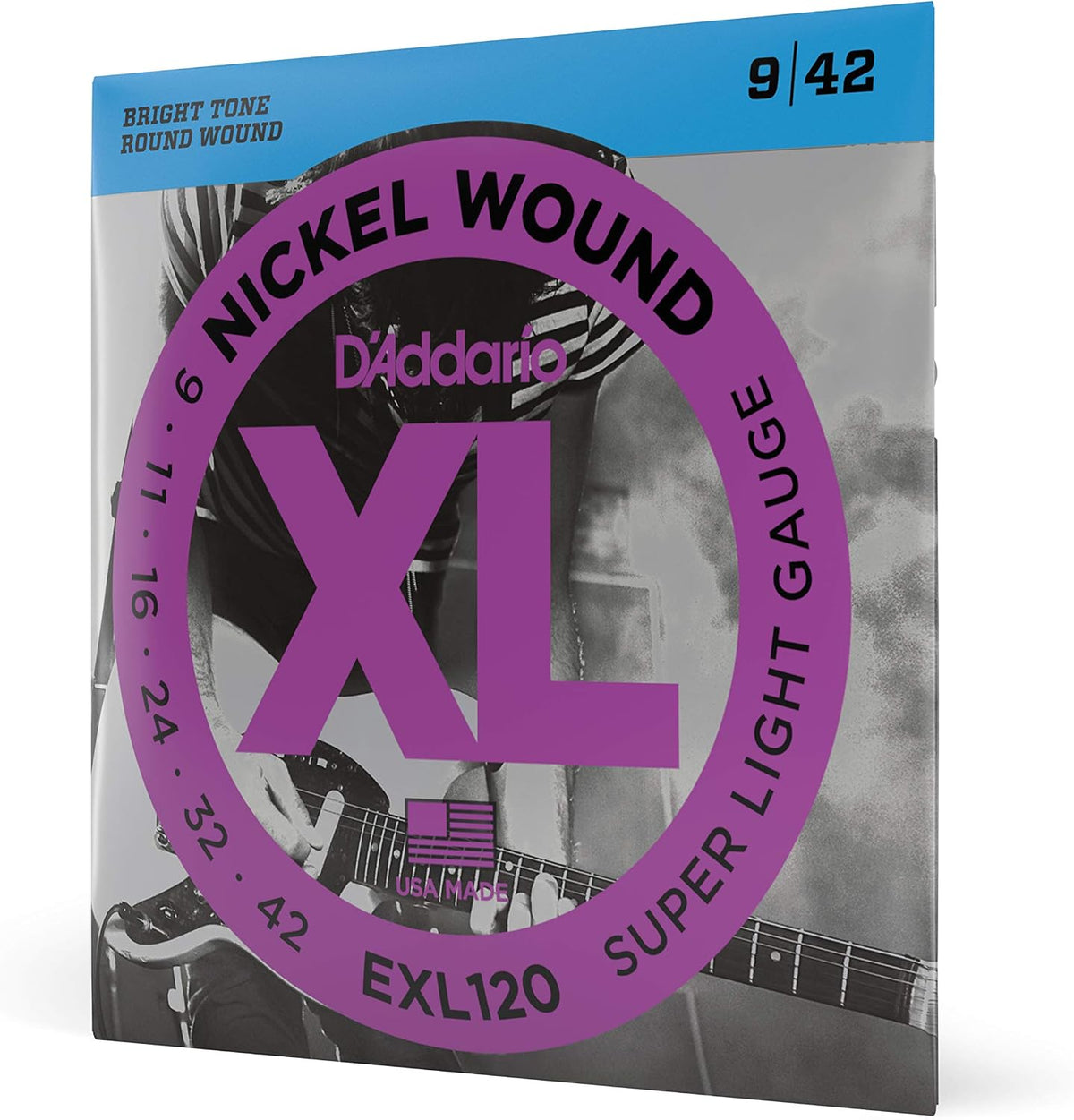 D'Addario EXL120 electric guitar strings (9-42 gauge)