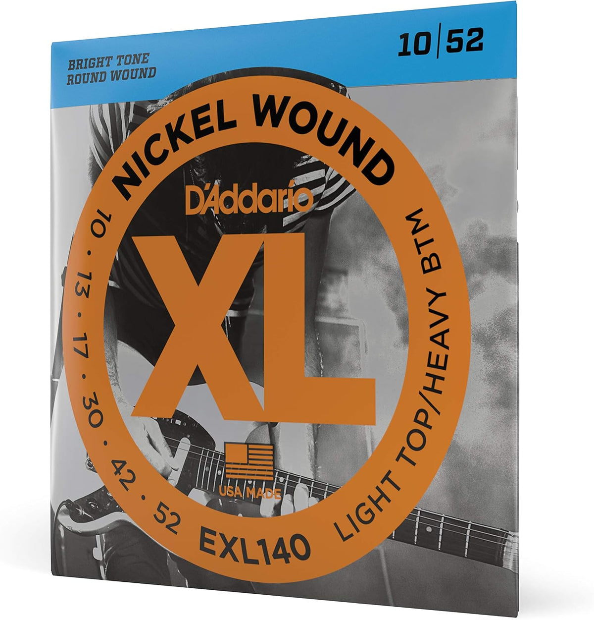 D'Addario EXL140 nickel wound electric guitar strings (10-52 gauge)