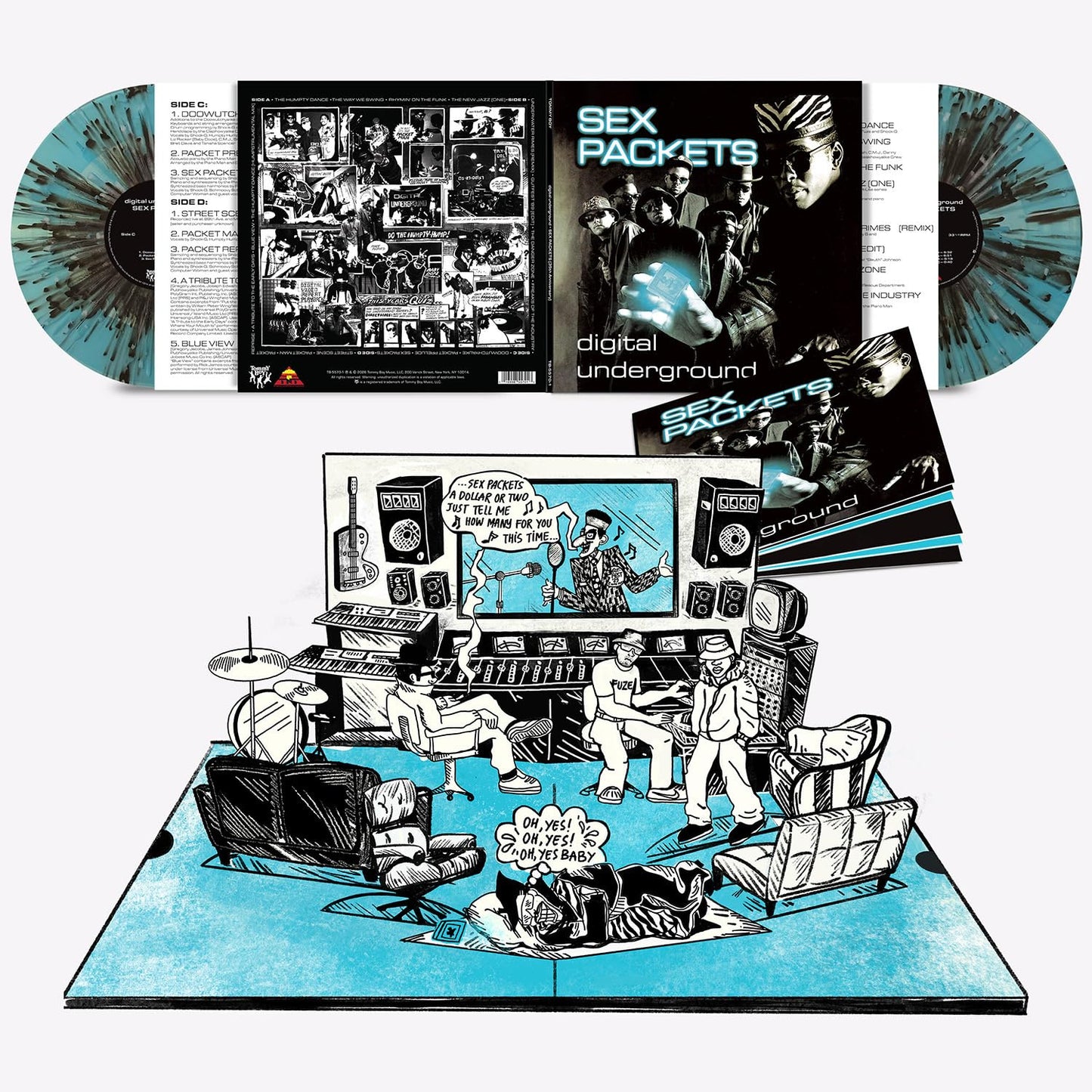 Digital Underground - Sex Packets 2xLP 35th Anniversary Edition blue/black/clear splatter vinyl record