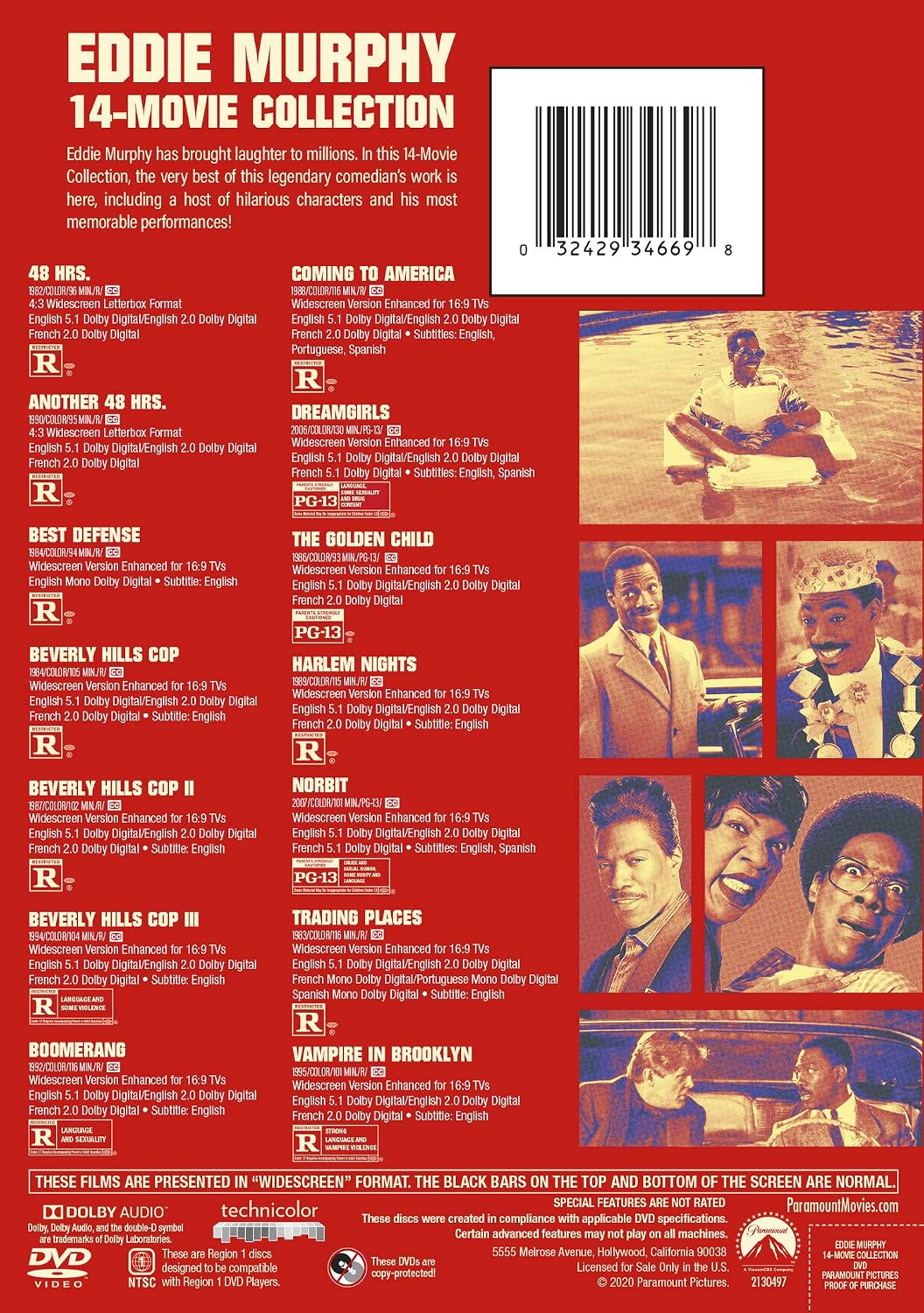 USED: Eddie Murphy Collection DVD set