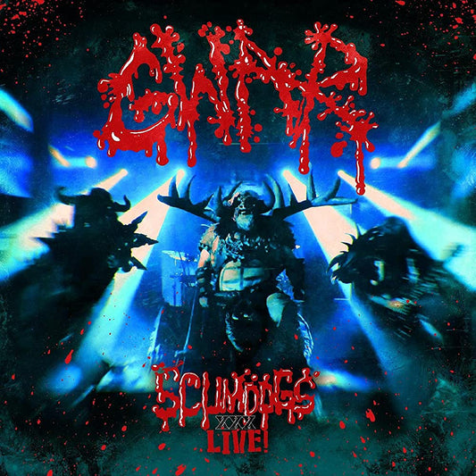 GWAR - Scumdogs XXX Live! LP record (blue marble vinyl)