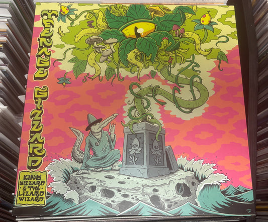 USED: King Gizzard and the Lizard Wizard - Teenage Gizzard LP record (2021 Australian Pressing on pink/orange/green vinyl)