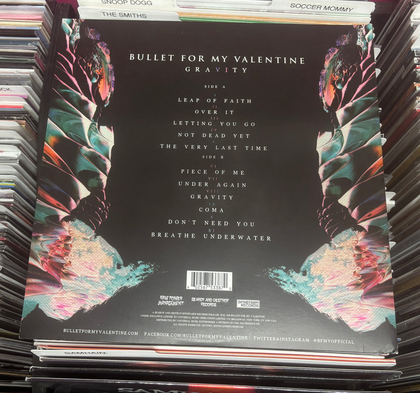 USED: Bullet for My Valentine - Gravity LP record (orange vinyl)