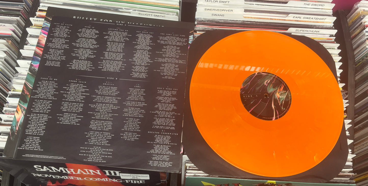 USED: Bullet for My Valentine - Gravity LP record (orange vinyl)