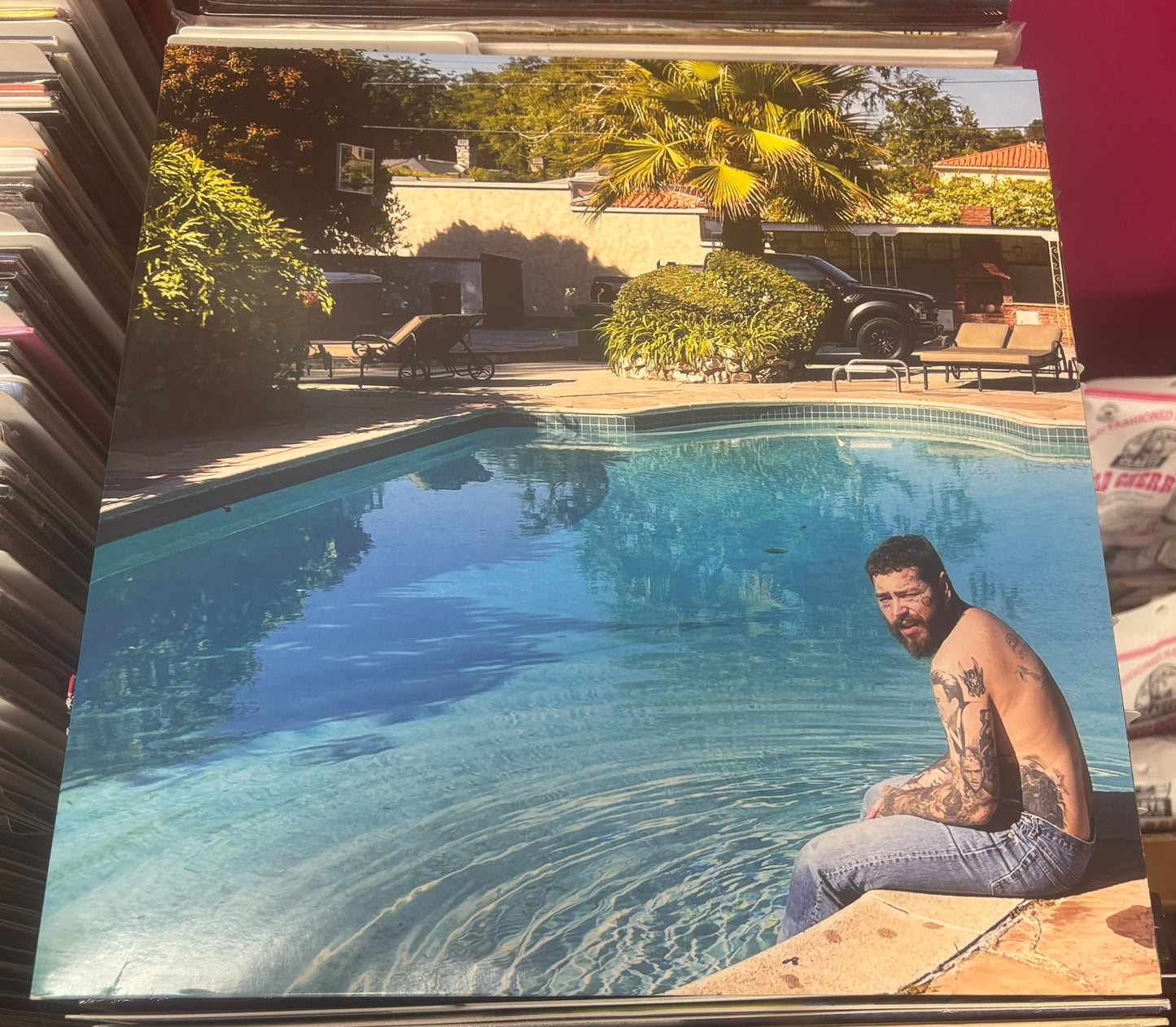 USED: Post Malone - Austin 2xLP record (blue vinyl)