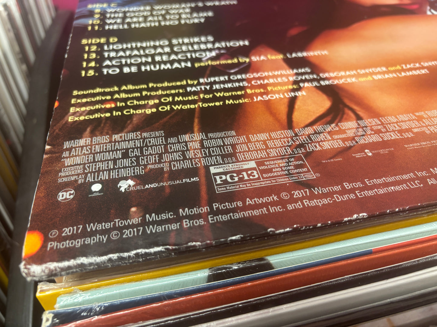 USED: Wonder Woman Original Motion Picture Soundtrack 2xLP record (blue & red vinyl)