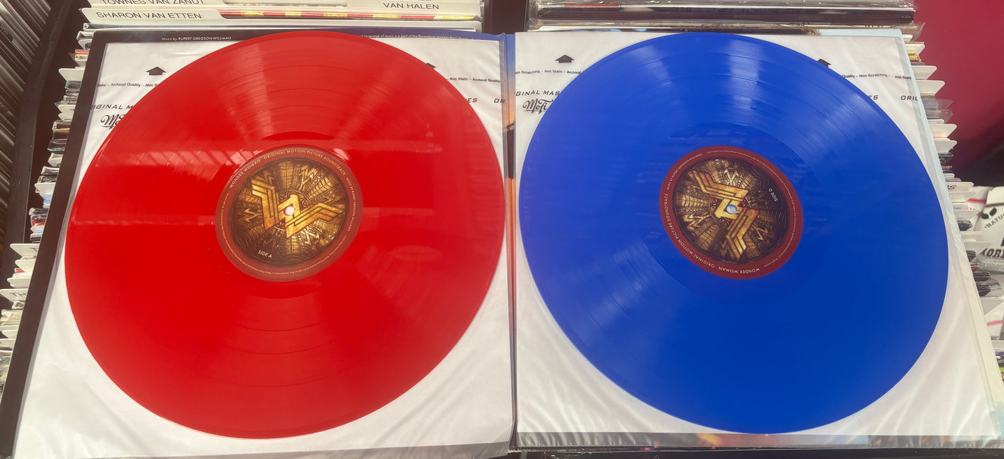 USED: Wonder Woman Original Motion Picture Soundtrack 2xLP record (blue & red vinyl)