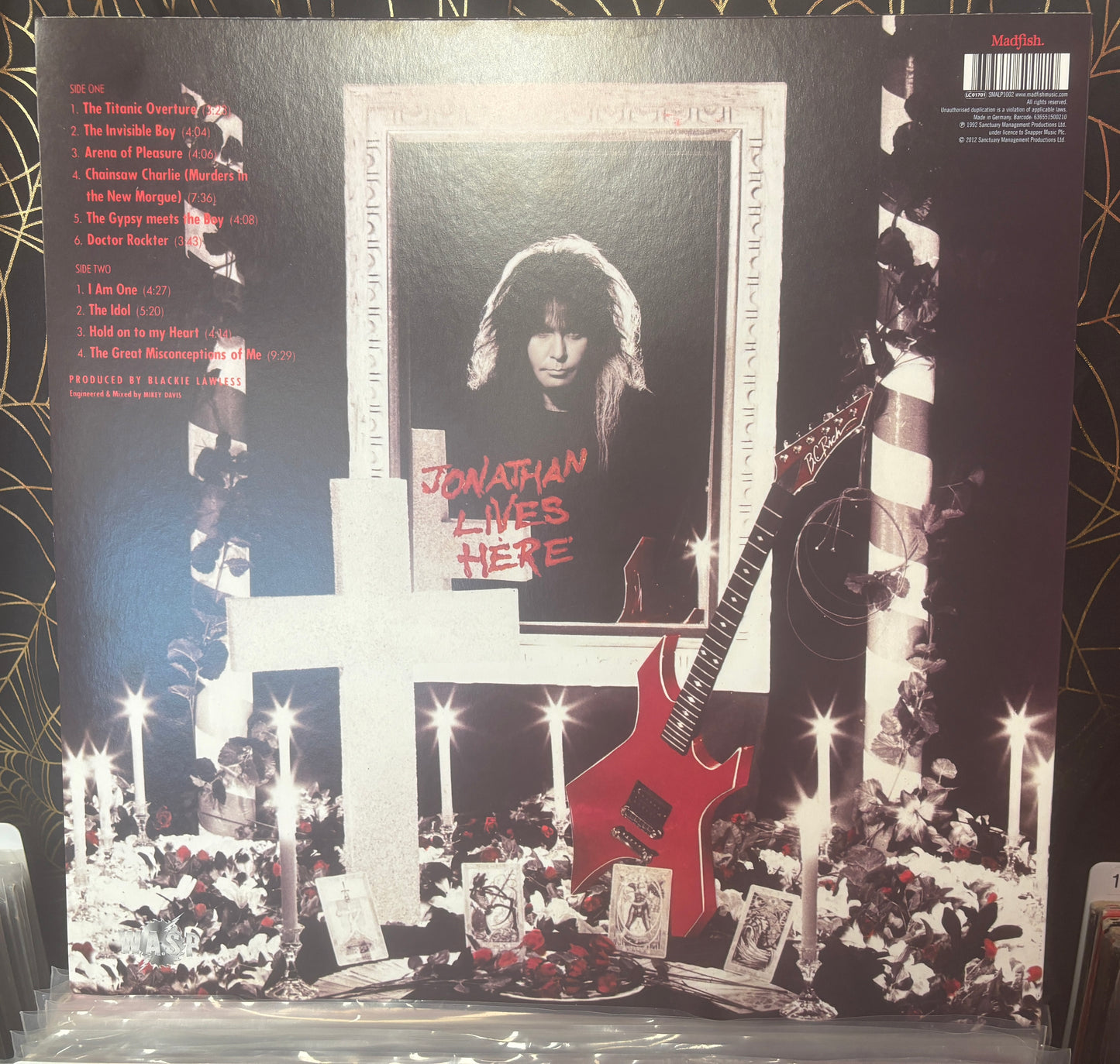 USED: W.A.S.P. - The Crimson Idol LP (2012 German Import / red vinyl)