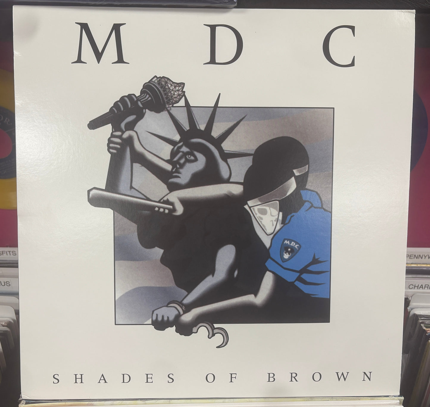 USED: MDC - Shades of Brown LP (blue vinyl)
