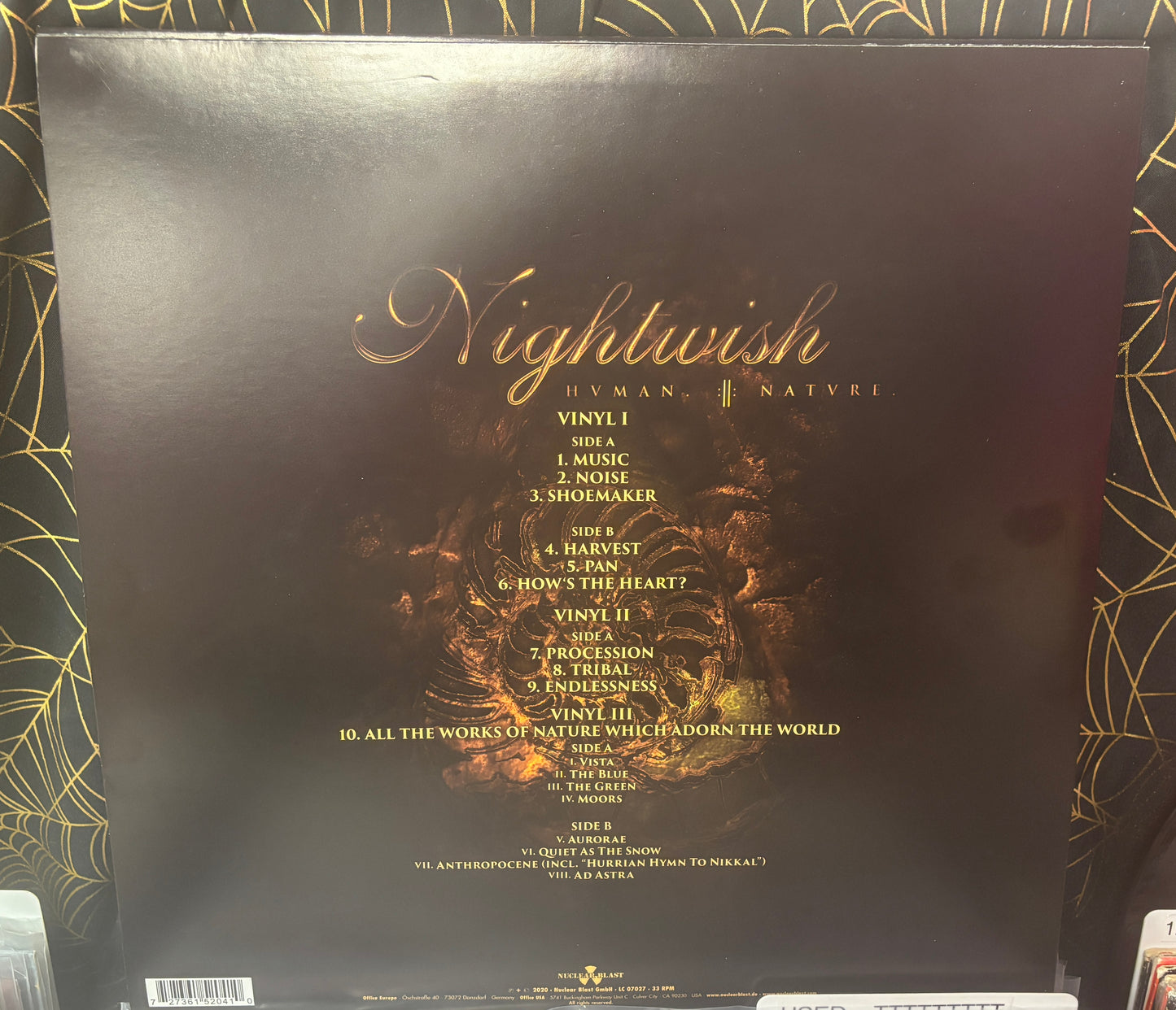 USED: Nightwish - Human. :||: Nature. LP (bronze vinyl)