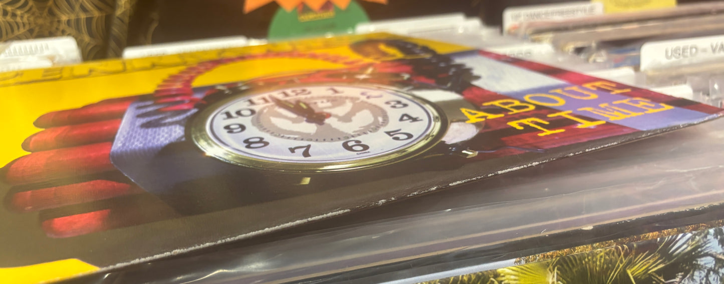 USED: Pennywise - About Time LP record (translucent yellow vinyl)