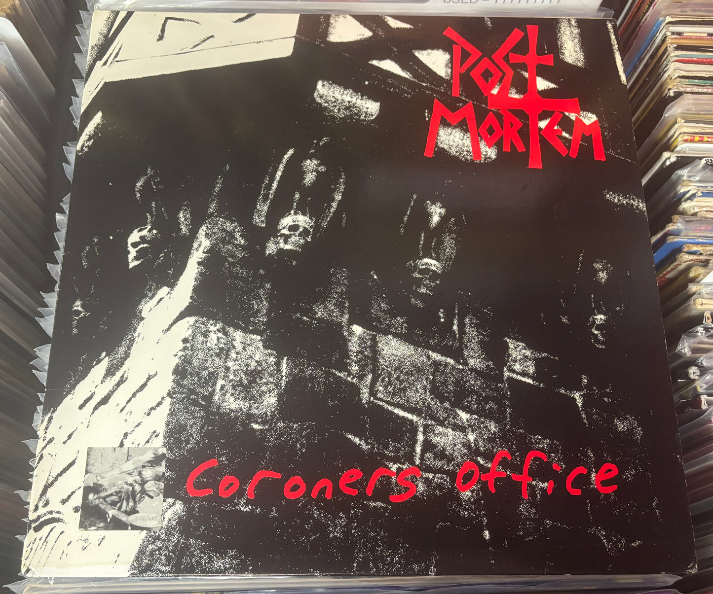 USED: Post Mortem - Coroners Office LP record (1986 pressing)