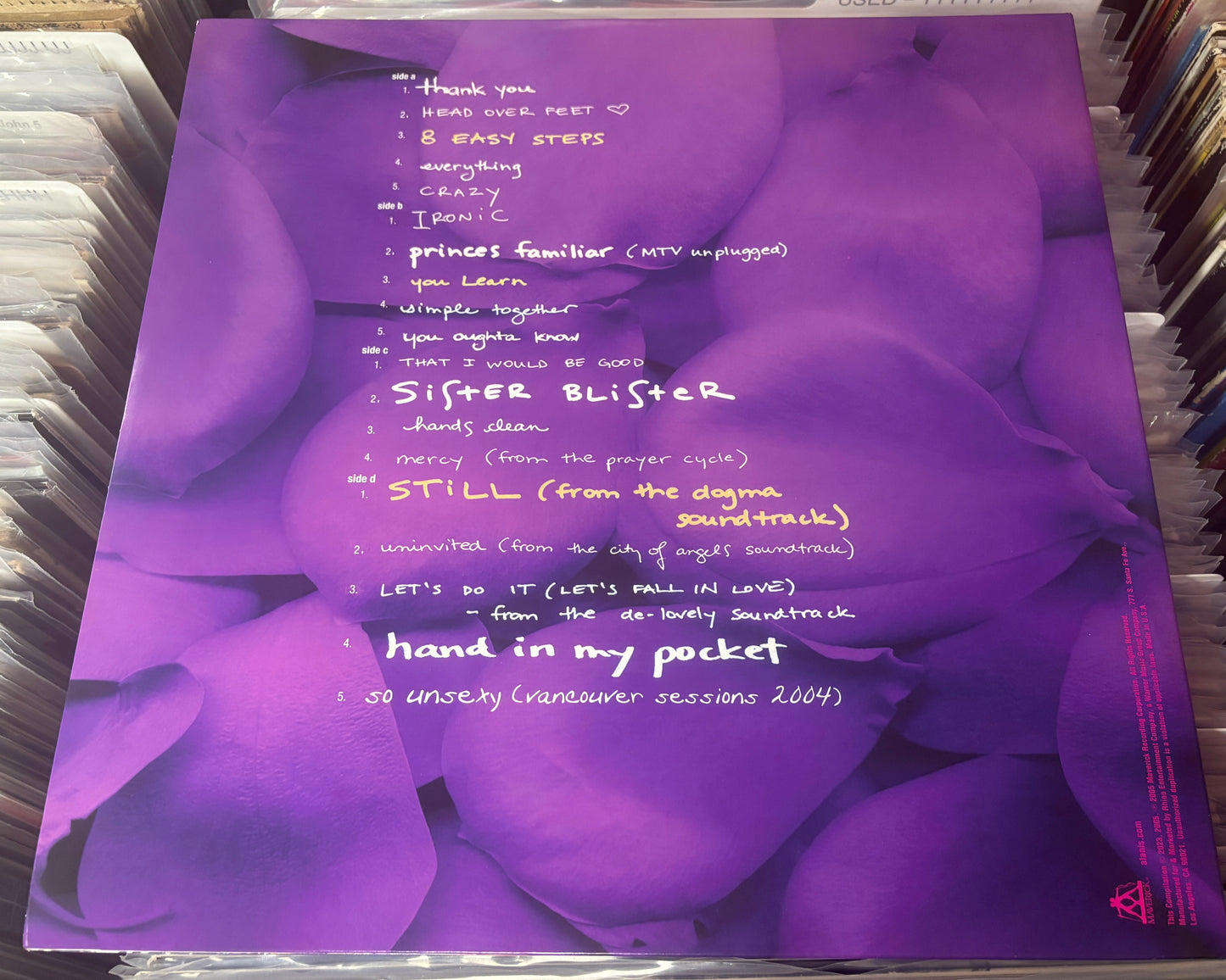 USED: Alanis Morrisette - The Collection 2xLP record (purple vinyl)