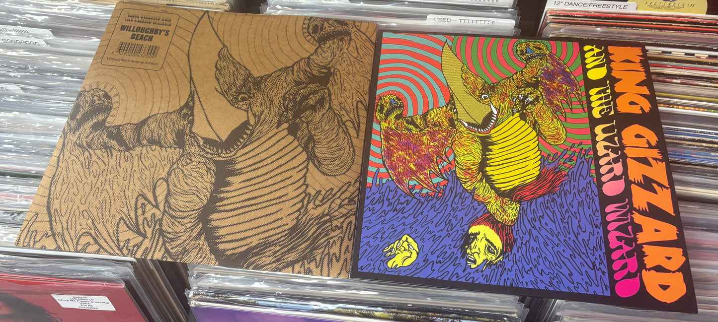 USED: King Gizzard and the Lizard Wizard - Willoughby's Beach LP record (Swamp Edition - brown marble vinyl)
