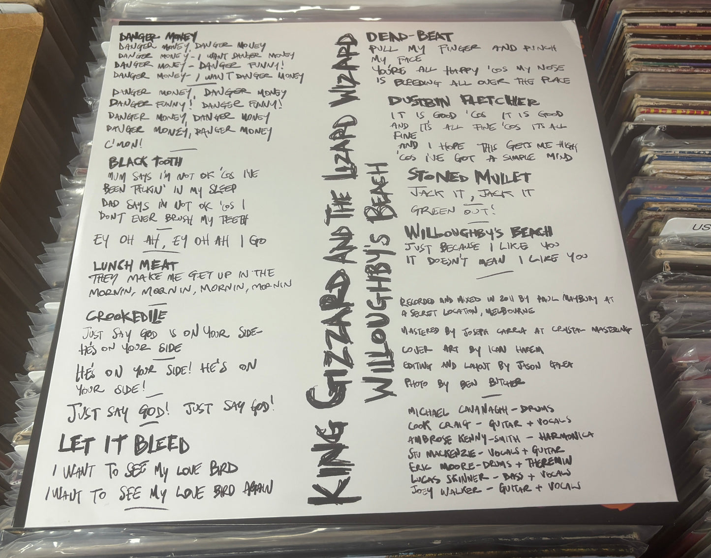 USED: King Gizzard and the Lizard Wizard - Willoughby's Beach LP record (Swamp Edition - brown marble vinyl)