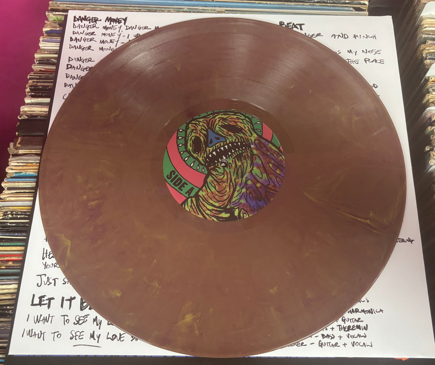 USED: King Gizzard and the Lizard Wizard - Willoughby's Beach LP record (Swamp Edition - brown marble vinyl)