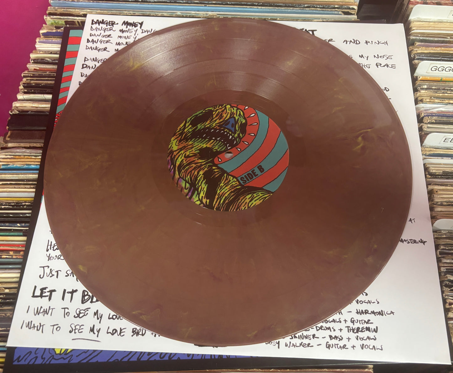 USED: King Gizzard and the Lizard Wizard - Willoughby's Beach LP record (Swamp Edition - brown marble vinyl)