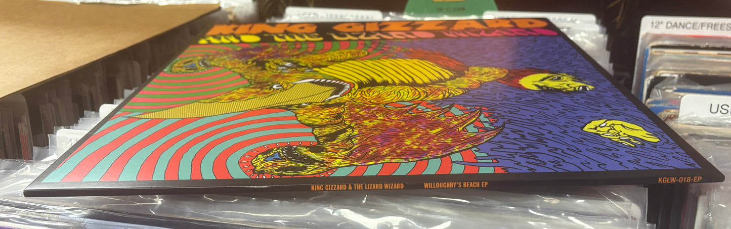 USED: King Gizzard and the Lizard Wizard - Willoughby's Beach LP record (Swamp Edition - brown marble vinyl)