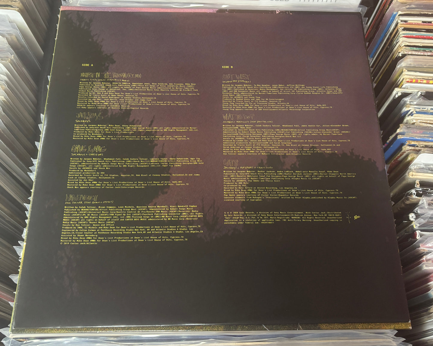 USED: Jackboys - Self-titled LP record (neon yellow vinyl)