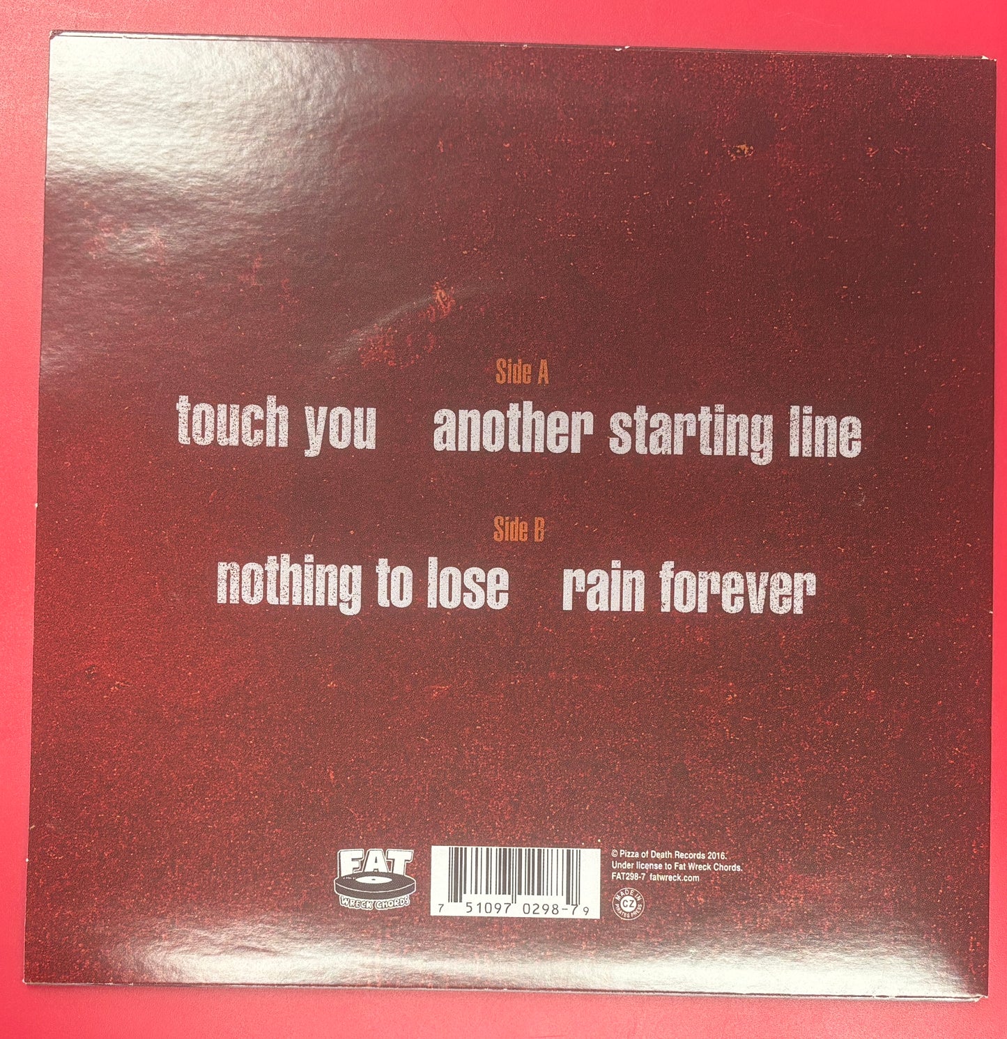 USED: Hi-Standard - Another Starting Line 7" single (oxblood w/ splatter vinyl)