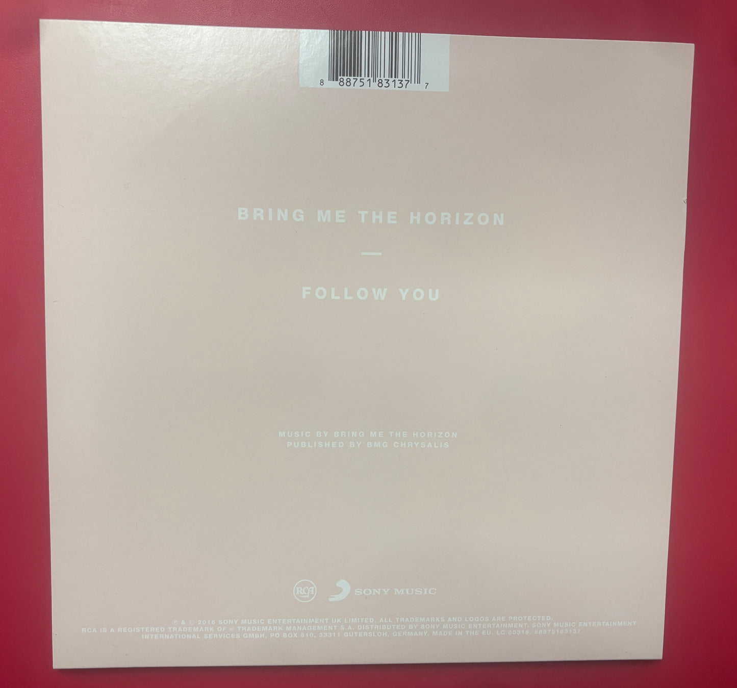 USED: Bring Me the Horizon - Follow You singled-sided 7" record