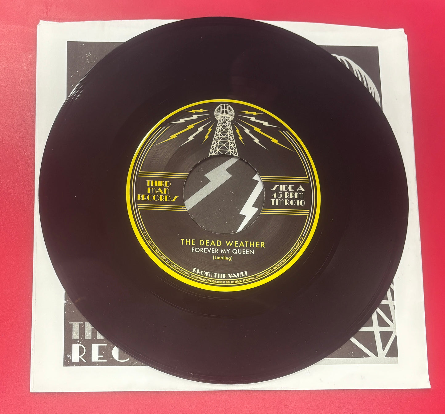 USED: The Dead Weather - Forever My Queen 7" vinyl single (2009 pressing from the Third Man Vault)