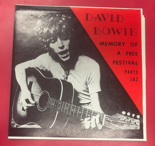USED: David Bowie - Memory of A Free Festival, Parts 1 & 2 vinyl 7" record