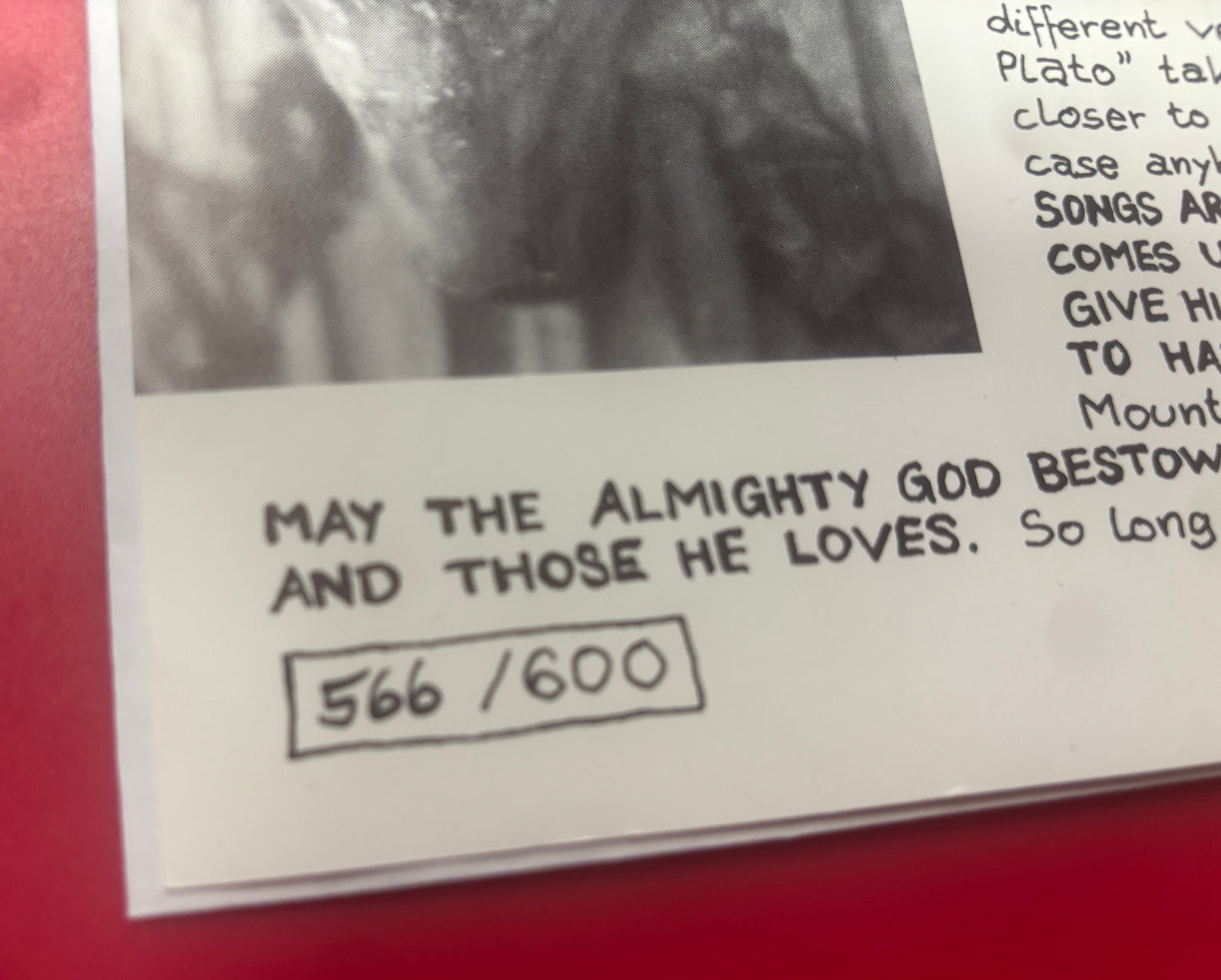 USED: The Mountain Goats - Songs for Peter Hughes 7" vinyl record (1995)