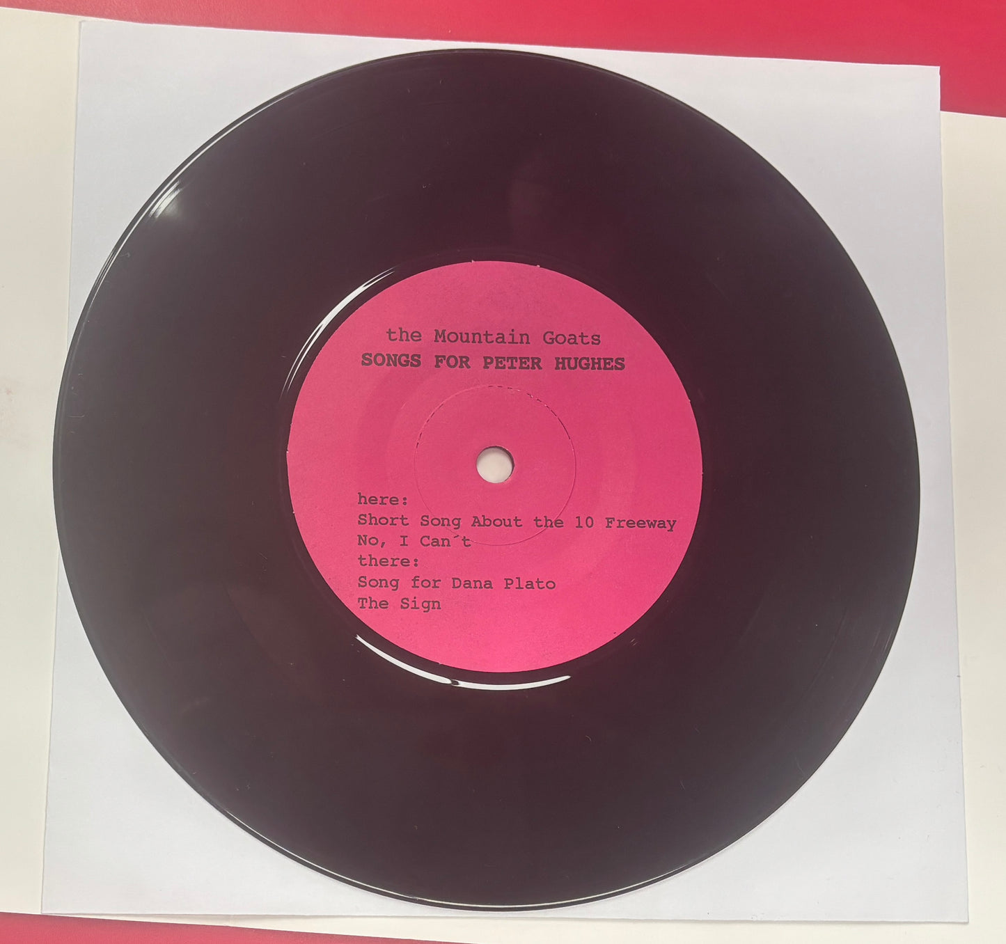 USED: The Mountain Goats - Songs for Peter Hughes 7" vinyl record (1995)