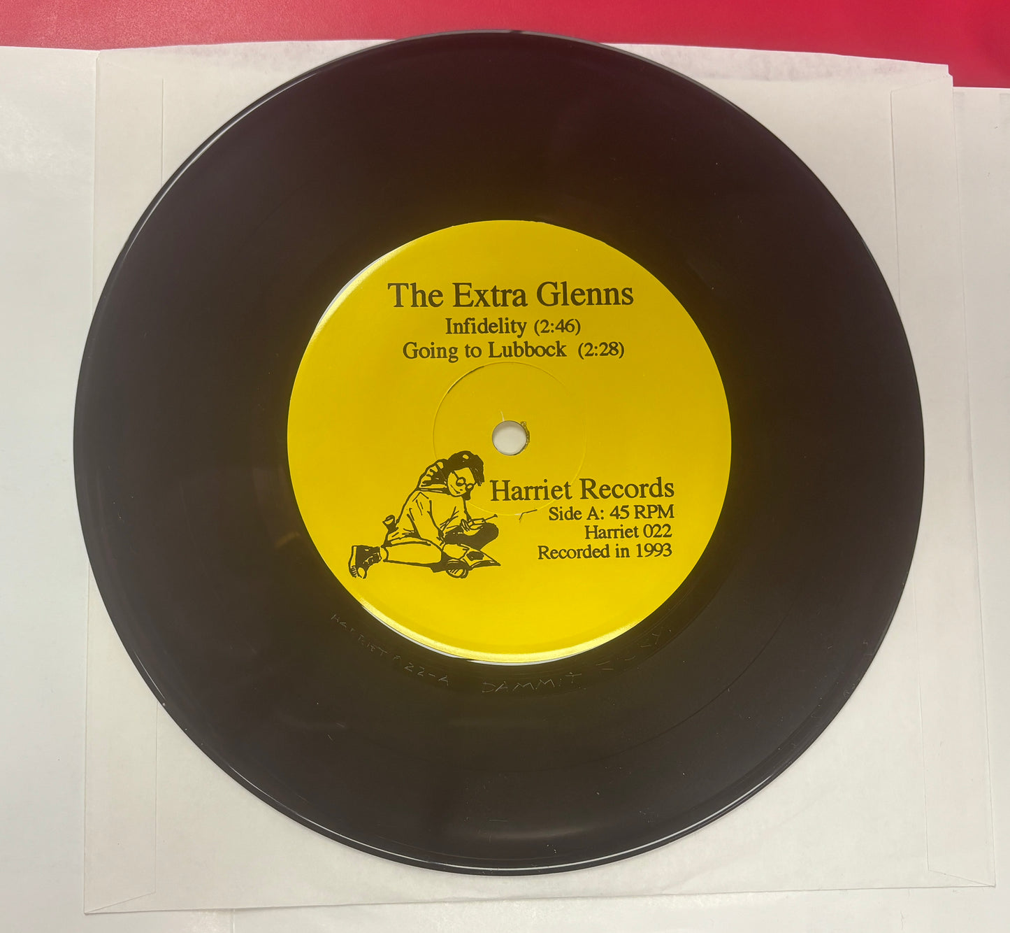 USED: The Extra Glenns - Infidelity 7" single vinyl record (1993)