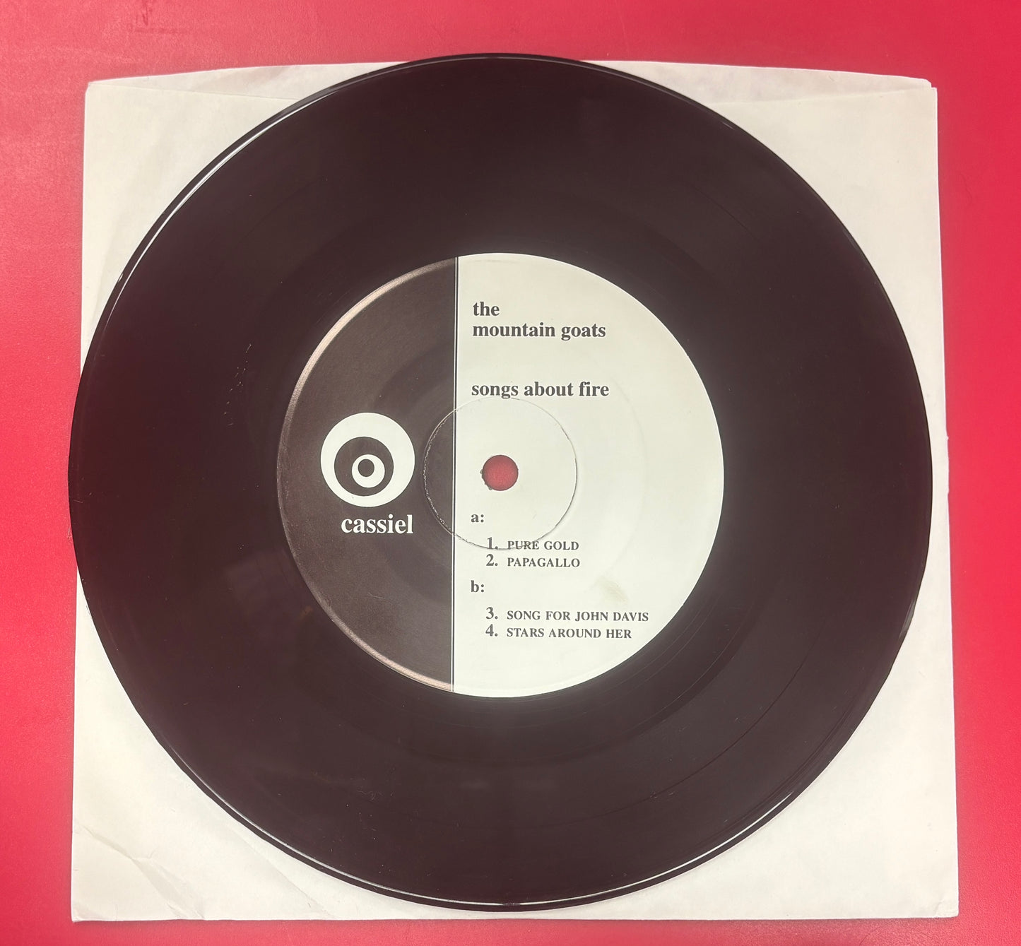 USED: The Mountain Goats - Songs About Fire 7" vinyl record (1996)