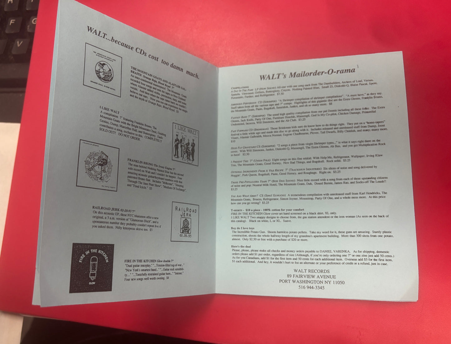 USED: The Mountain Goats and Simon Joyner - Why You All So Thief? vinyl 7" record (1994)