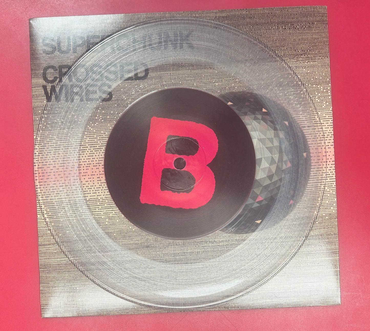 USED: Superchunk - Crossed Wires 7" clear vinyl record (2009)