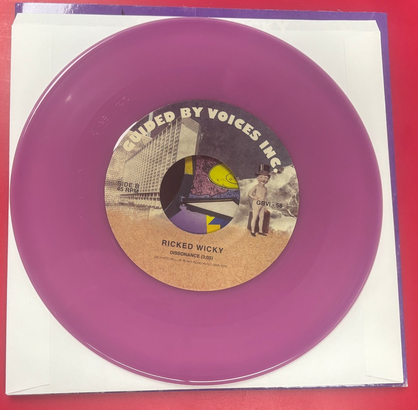 USED: Ricked Wicky - Tomfoole Terrific 7" lavender vinyl record