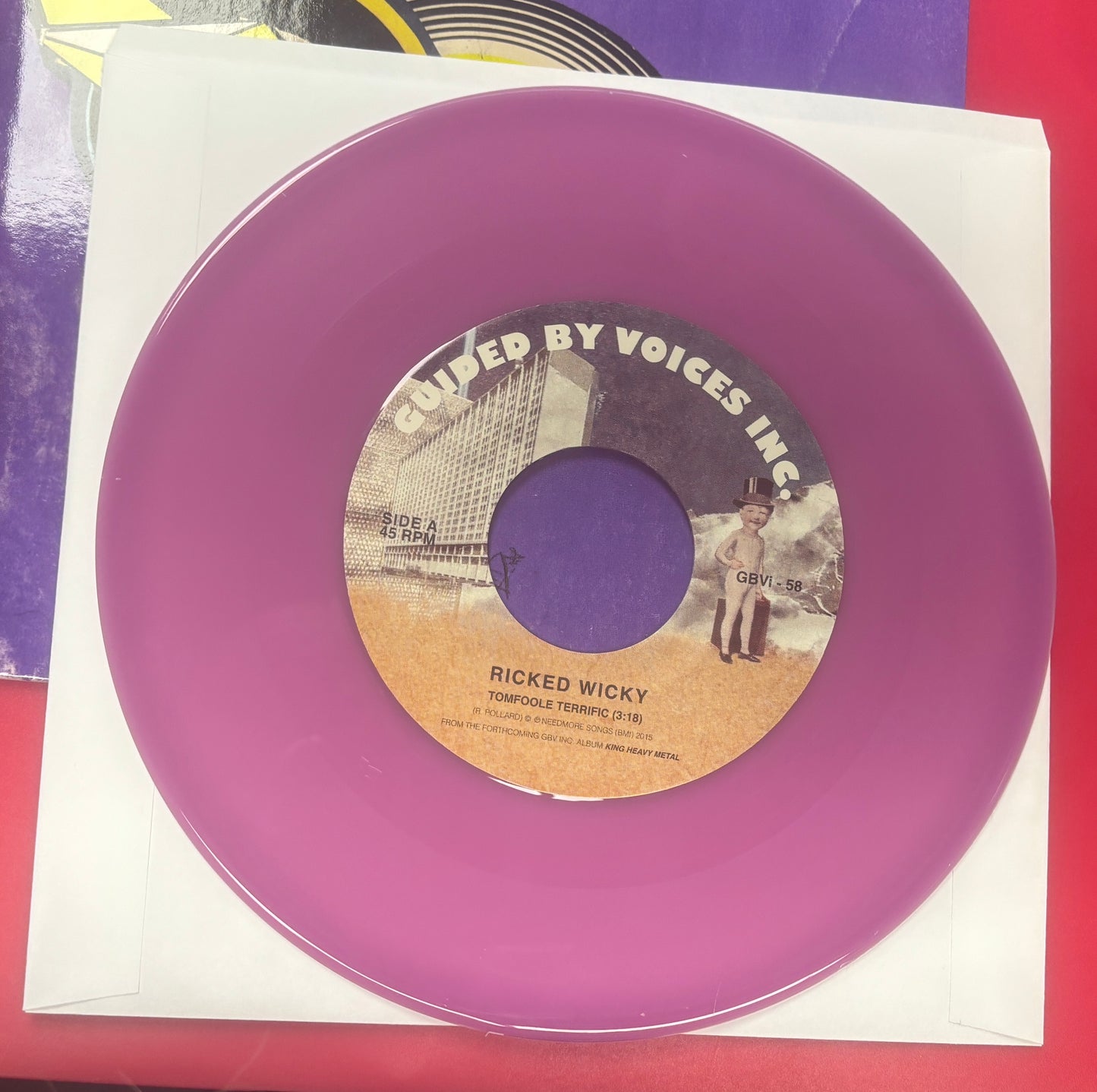 USED: Ricked Wicky - Tomfoole Terrific 7" lavender vinyl record