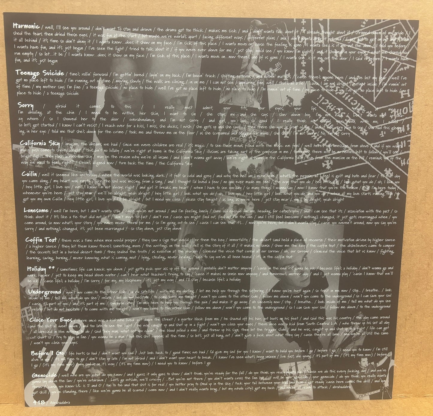 USED: Unwritten Law - Self-titled LP white vinyl record Limited to 1000 copies