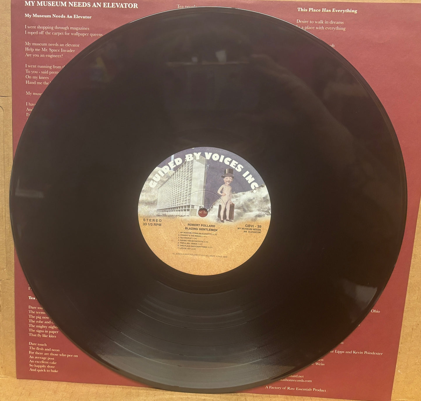 USED: Robert Pollard - Blazing Gentlemen LP vinyl record Limited to 1000