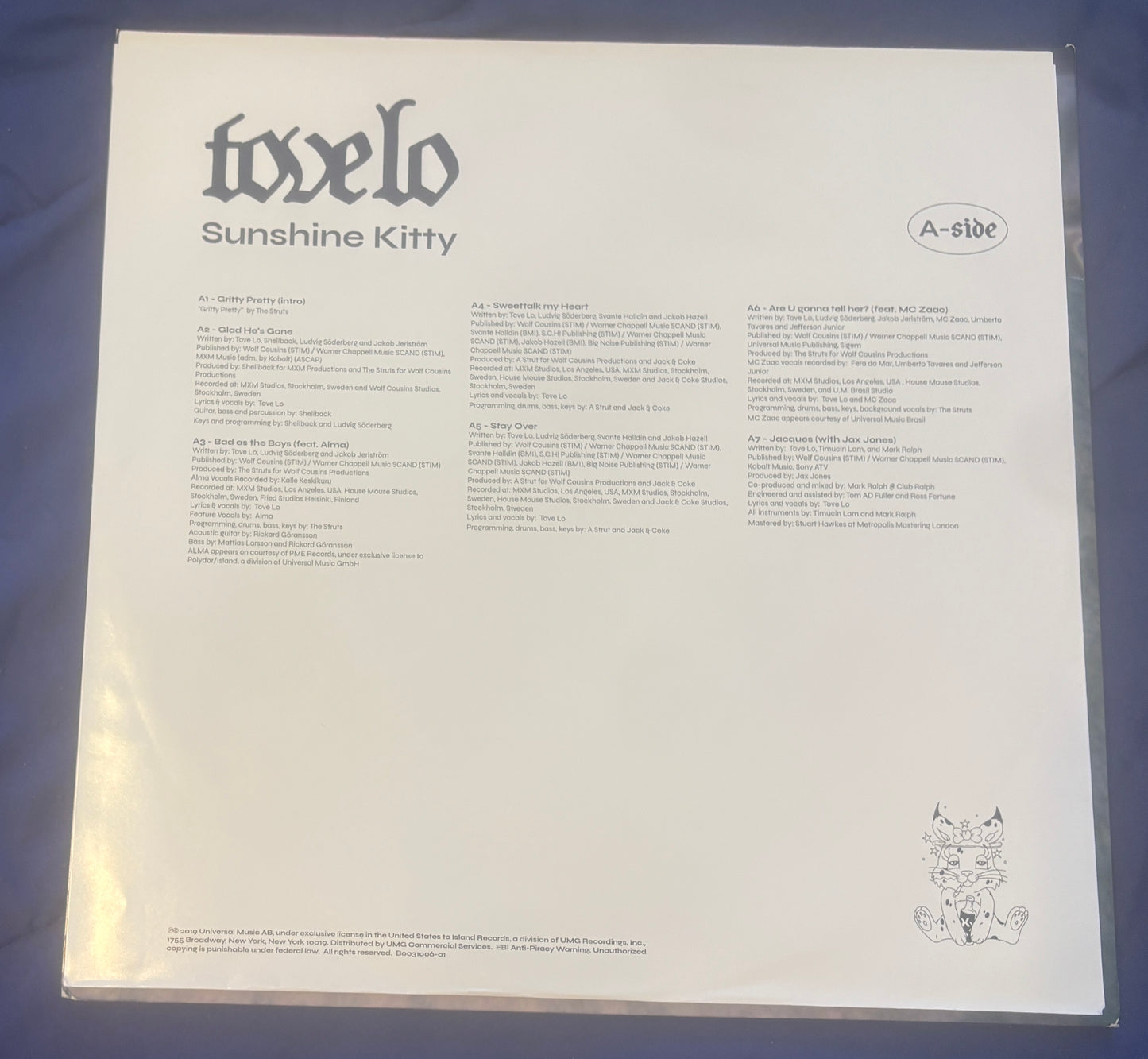 USED: Tove Lo - Sunshine Kitty LP (yellow vinyl) record