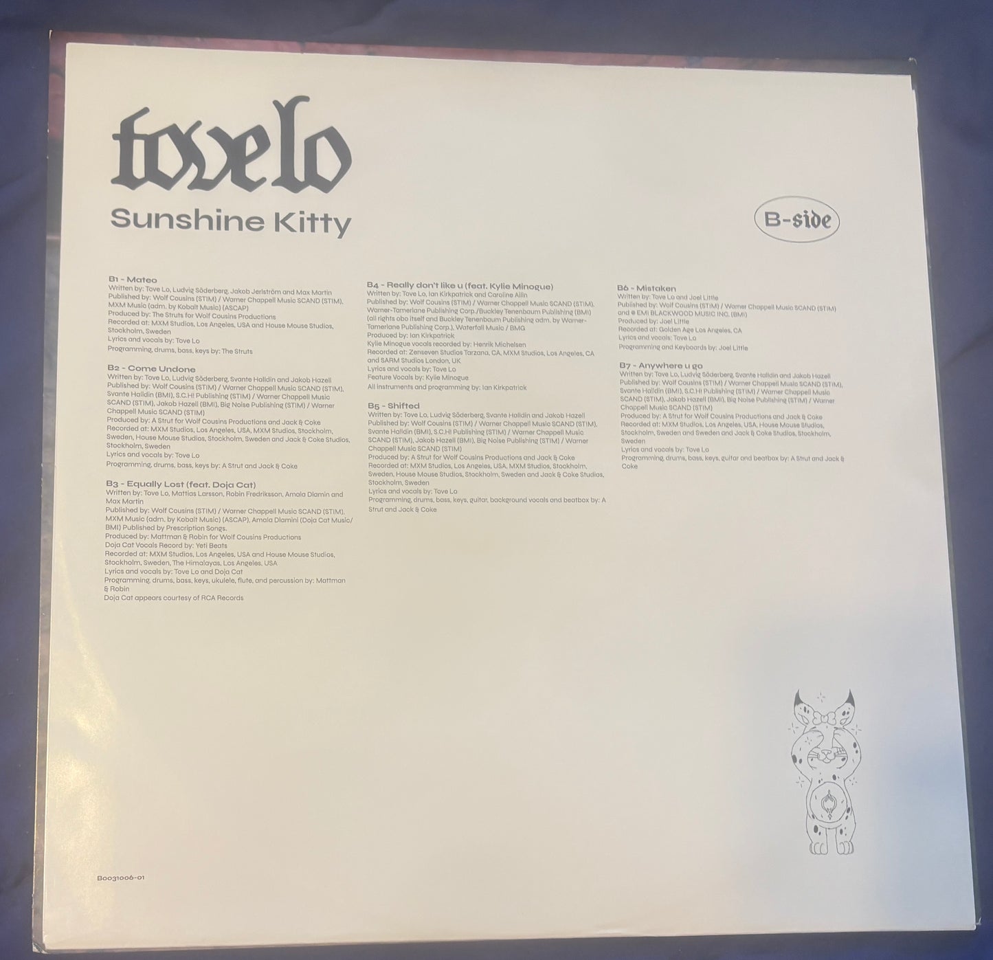 USED: Tove Lo - Sunshine Kitty LP (yellow vinyl) record
