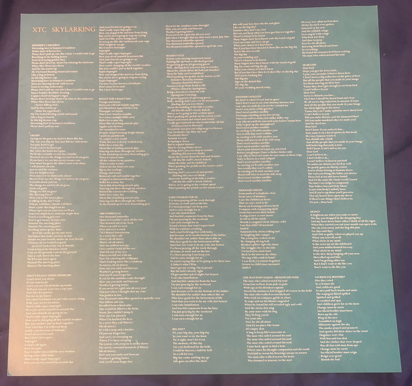 USED: XTC - Skylarking LP vinyl record (2024 reissue 200g vinyl)