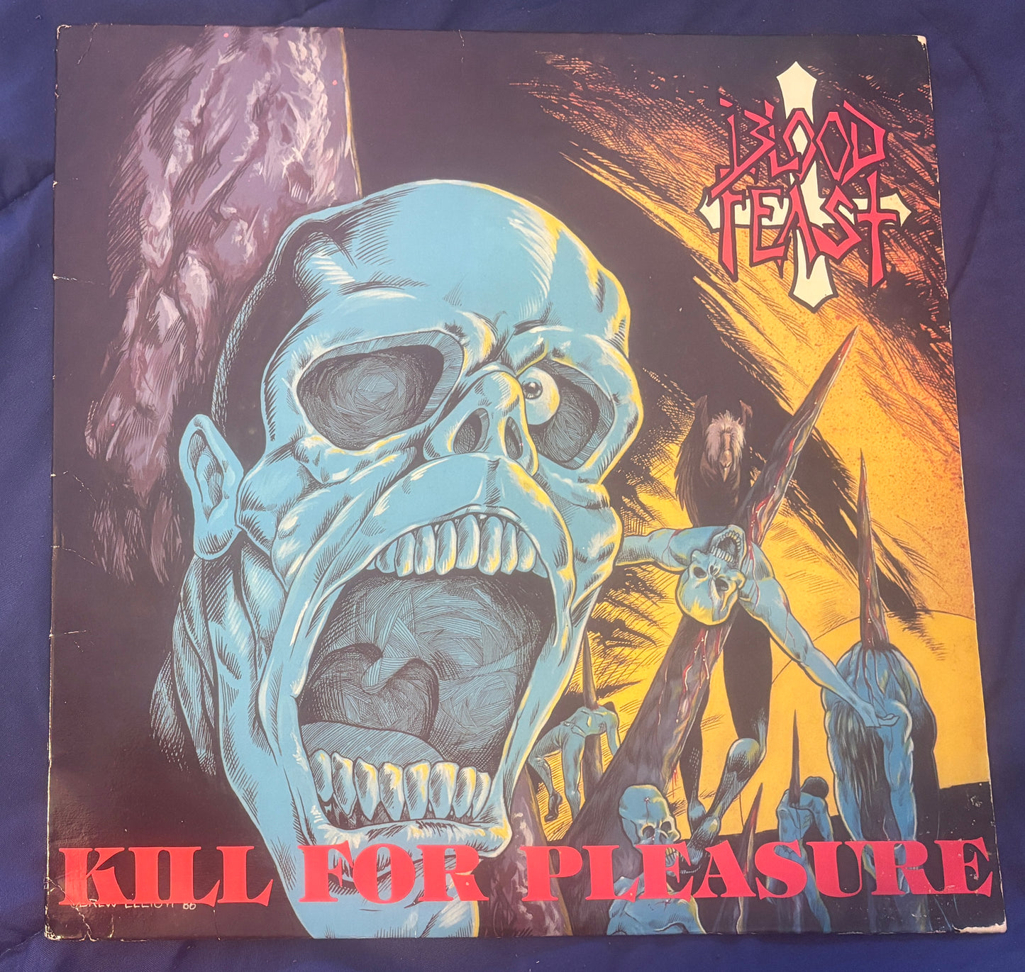 USED: Blood Feast - Kill for Pleasure LP vinyl record (original 1987 pressing)