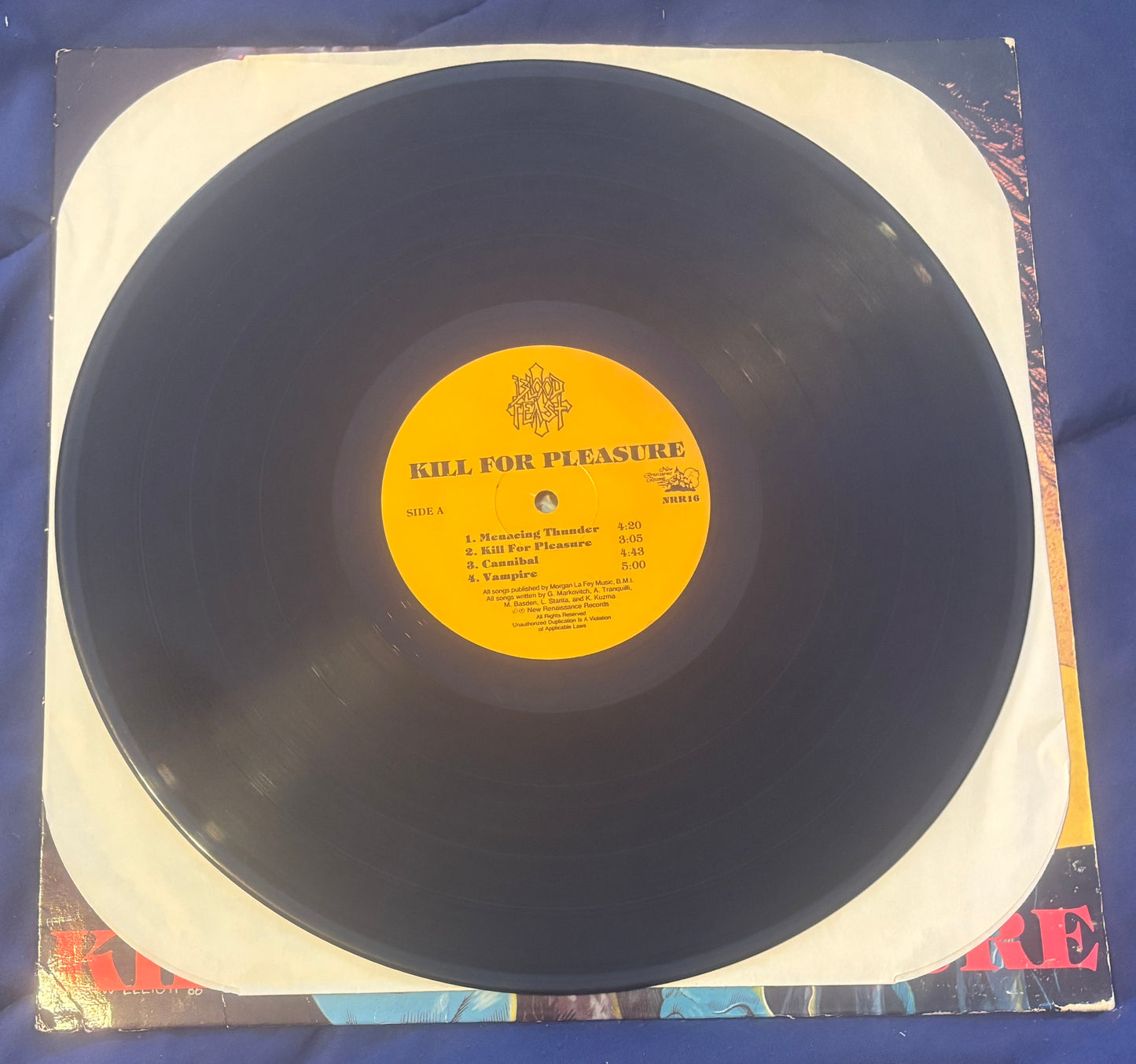 USED: Blood Feast - Kill for Pleasure LP vinyl record (original 1987 pressing)