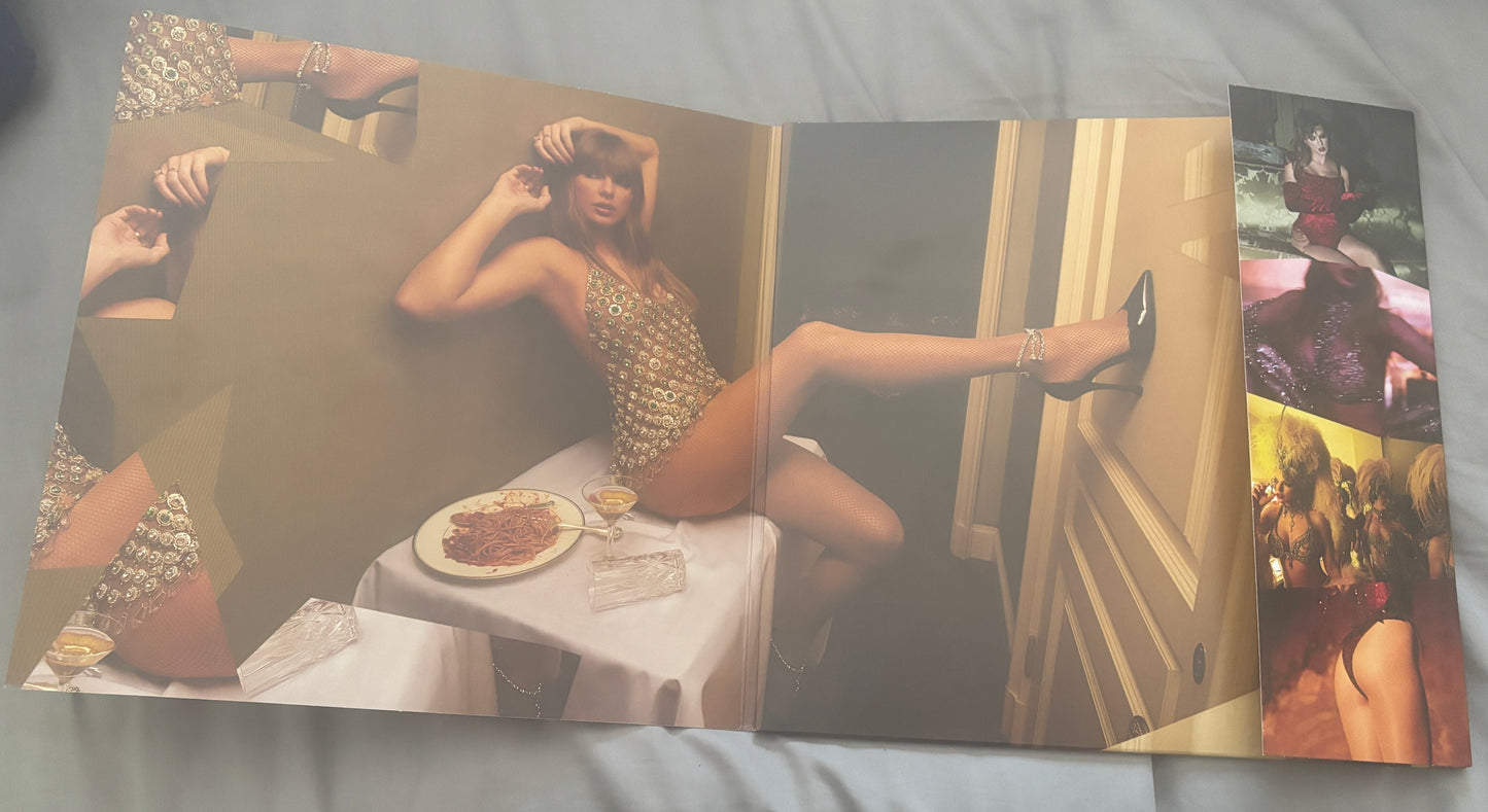 USED: Taylor Swift - The Life of a Showgirl LP orange glitter vinyl record
