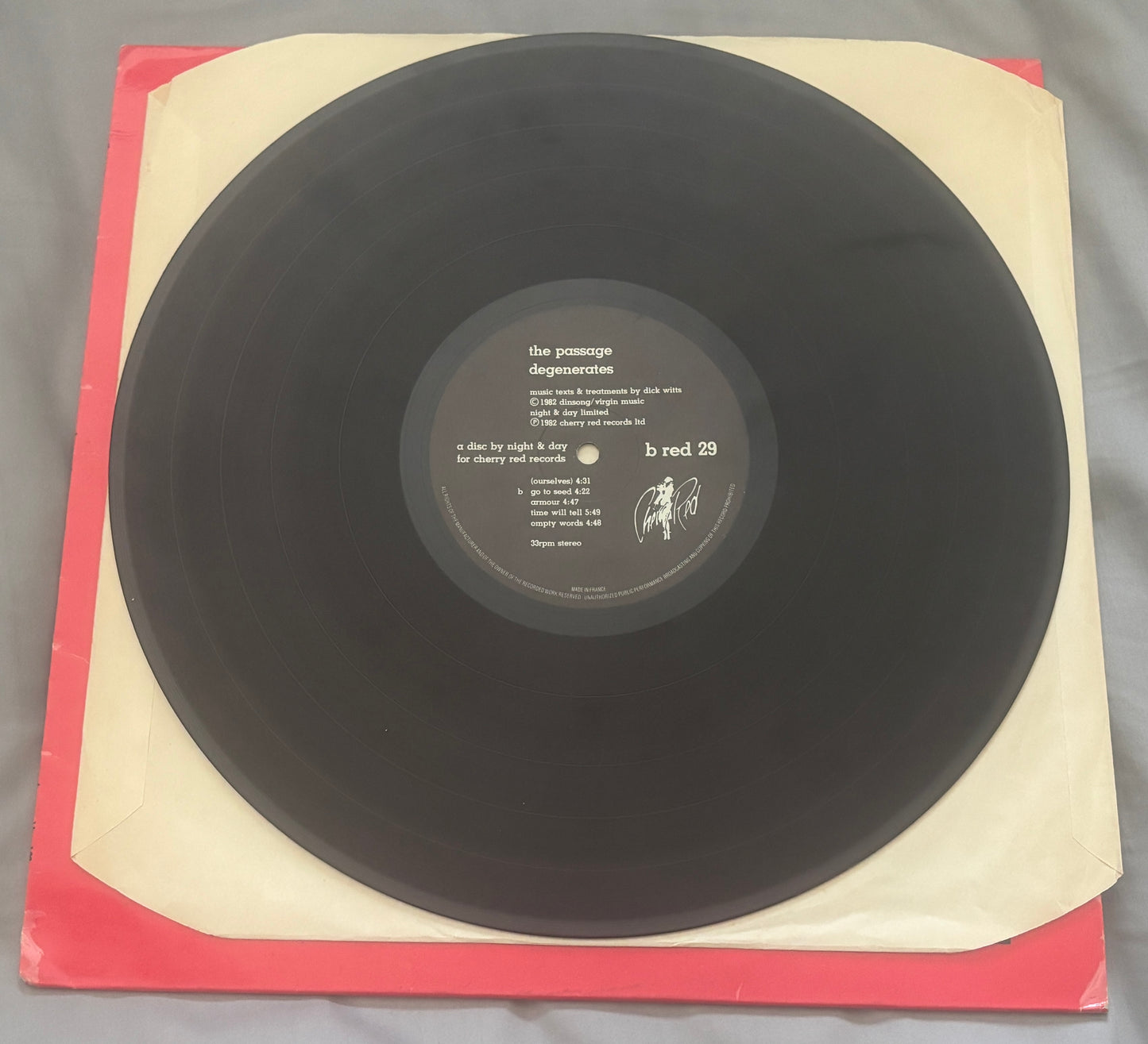 USED: The Passage - Degenerates LP vinyl record (original 1982 UK pressing)
