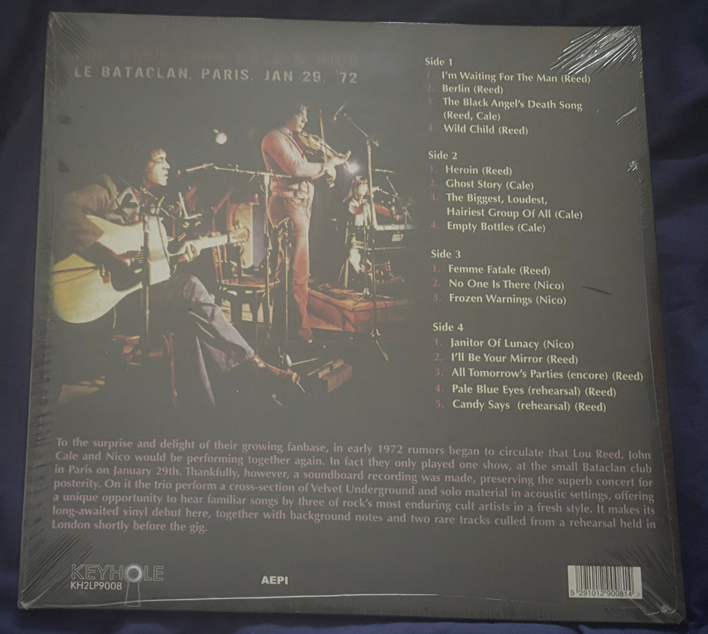 USED: Lou Reed, John Cale, & Nico - Le Batacian, Paris 1/29/72 2xLP vinyl record (STILL SEALED)