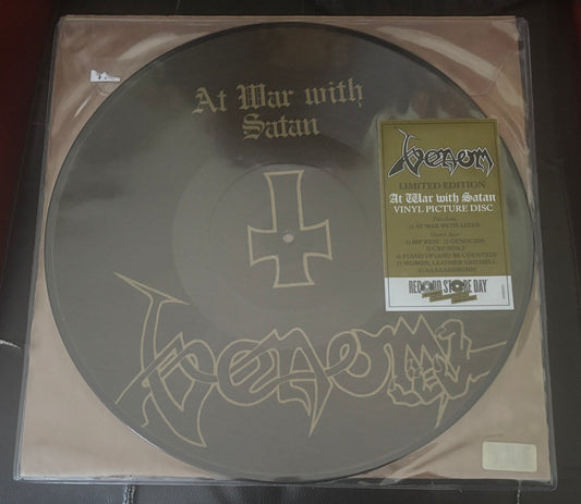 USED: Venom - At War with Satan LP picture disc vinyl record (2017 RSD release)
