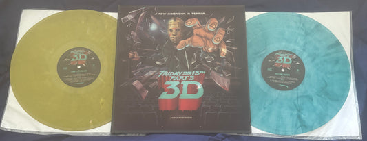 USED: Friday the 13th Part 3 3D Soundtrack 2xLP vinyl record (2022 pressing w/ lenticular cover)