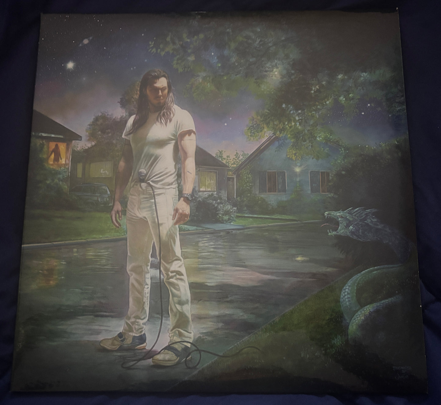 USED: Andrew W.K. - You're Not Alone 2xLP green and blue 180g vinyl record (2018 pressing)
